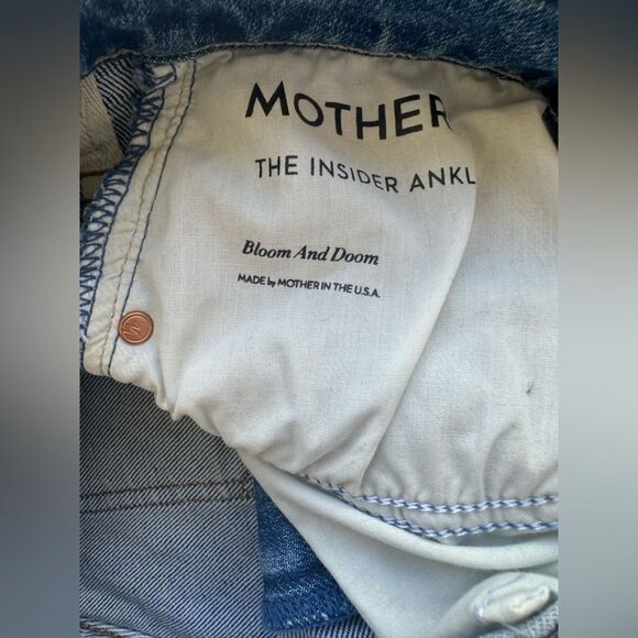 Mother Denim Insider Ankle Flare Bootcut Jeans in Bloom and Doom Size 27 - Picture 9 of 13